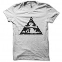 Shirt signe illuminati blanc pour homme et femme