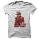 Shirt attak on the titan manga parodie blanc pour homme et femme