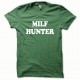 Shirt MILF Hunter blanc/vert bouteille pour homme et femme