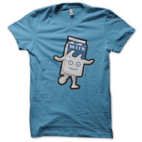 Shirt bouteille de lait vivante bleu ciel pour homme et femme