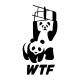 Shirt wwf Panda parodie wtf blanc pour homme et femme