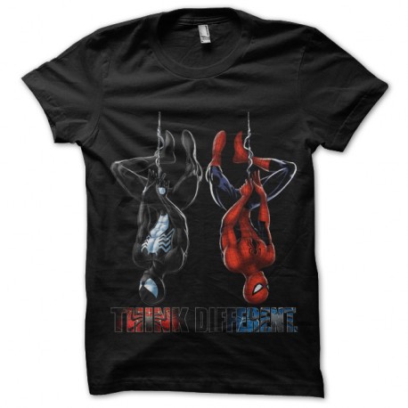 Shirt Think Spiderman noir pour homme et femme