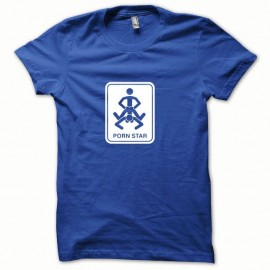 Shirt Kamasutra Pornstar blanc/bleu royal pour homme et femme