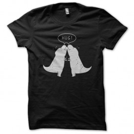 Shirt dinosaures calinou noir pour homme et femme