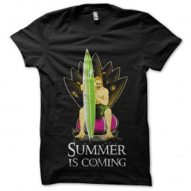 Shirt summer is coming noir pour homme et femme