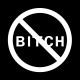 Shirt bitch interdit noir pour homme et femme