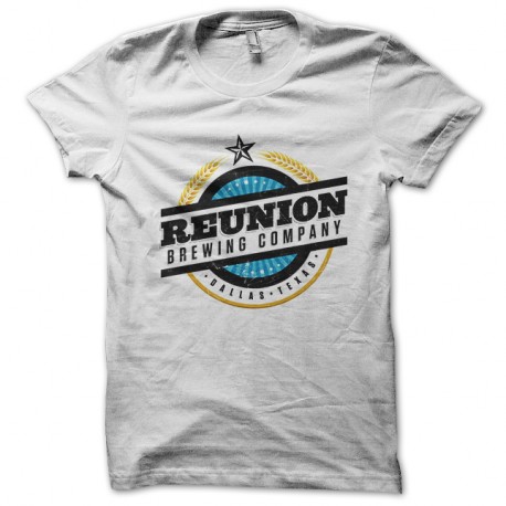Shirt reunion brewing company blanc pour homme et femme
