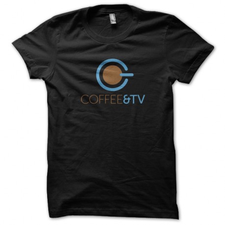 Shirt Coffee&TV noir pour homme et femme