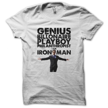 Shirt Iron man le meilleur blanc pour homme et femme