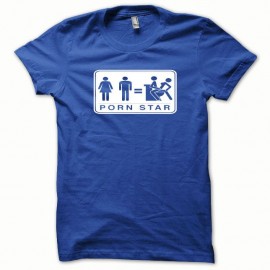 Shirt Kamasutra Pornstar blanc/bleu royal pour homme et femme