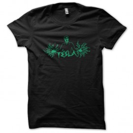 Shirt Tesla noir pour homme et femme