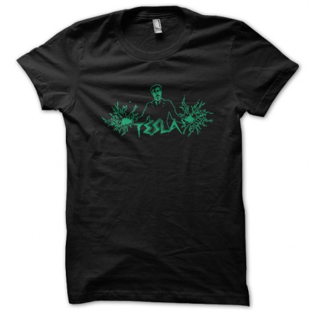 Shirt Tesla noir pour homme et femme