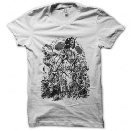 Shirt Zombie effrayante blanc pour homme et femme