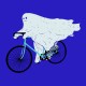 Shirt Ghost biker bleu pour homme et femme