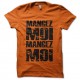 Shirt mangez moi mangez moi orange pour homme et femme