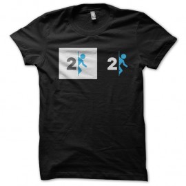 Shirt Portal2 logo noir pour homme et femme