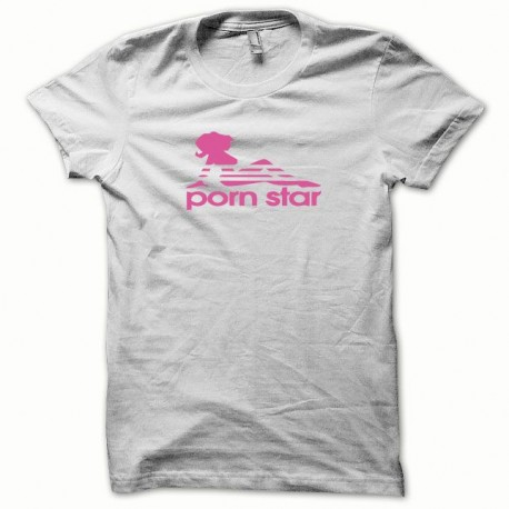 Shirt Porn Star rose/blanc pour homme et femme