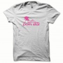 Shirt Porn Star rose/blanc pour homme et femme