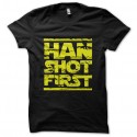 Shirt Han Shot first noir pour homme et femme