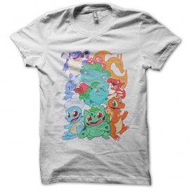 Shirt les pokemons blanc pour homme et femme