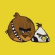 Shirt Angry Chewie Han jaune pour homme et femme