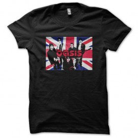 Shirt Oasis avec drapeau UK noir pour homme et femme