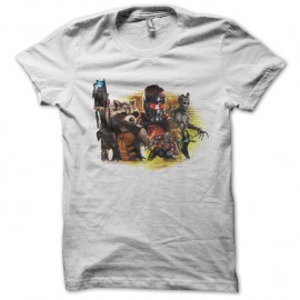 Shirt les gardiens de la galaxie blanc pour homme et femme