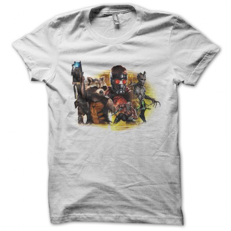 Shirt les gardiens de la galaxie blanc pour homme et femme