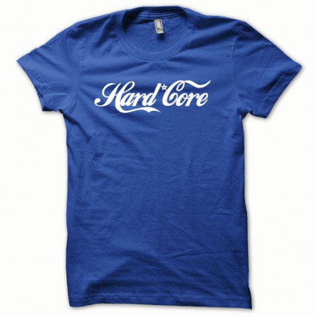 Shirt Hard Core Blanc/Bleu Royal pour homme et femme