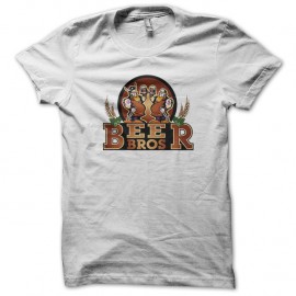 Shirt Beer Bros blanc pour homme et femme