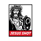 Shirt Jesus Shot façon obey blanc pour homme et femme