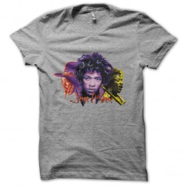 Shirt Jimi Hendrix multi faces gris pour homme et femme