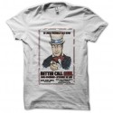 Shirt Better call saul parodie oncle sam blanc pour homme et femme