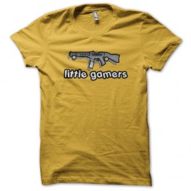Shirt litle gamers jaune pour homme et femme