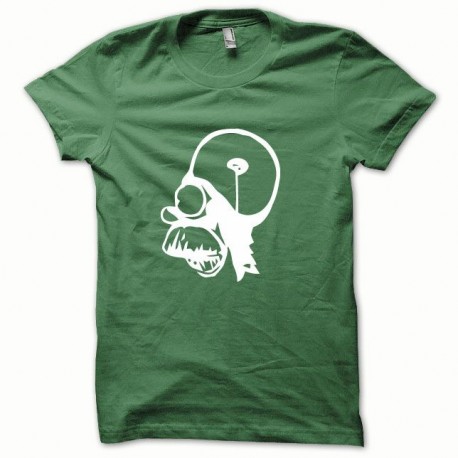 Shirt Parodie Homer blanc/vert bouteille pour homme et femme