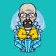 Shirt heisenberg en cristal bleu ciel pour homme et femme