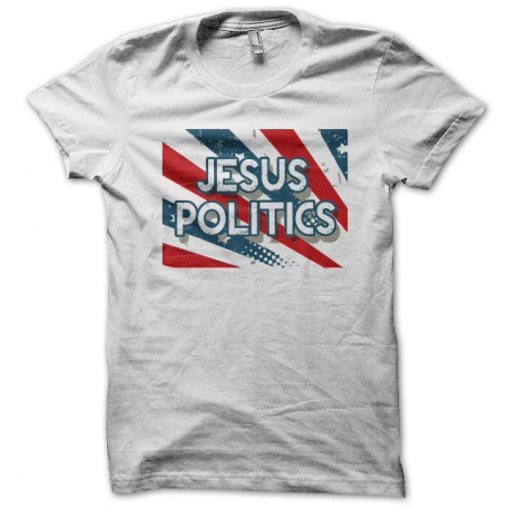 Shirt Jesus politics flag blanc pour homme et femme