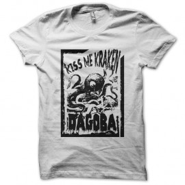 Shirt Kiss Me Kraken Dagoba blanc pour homme et femme
