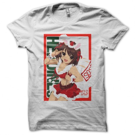 Shirt haruhi suzumiya cute blanc pour homme et femme