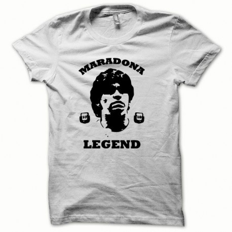 Shirt Maradona Legend classique noir/blanc pour homme et femme