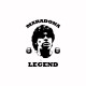Shirt Maradona Legend classique noir/blanc pour homme et femme