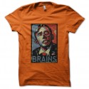Shirt obama brains orange pour homme et femme