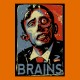 Shirt obama brains orange pour homme et femme