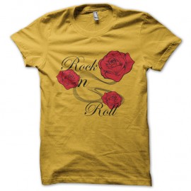 Shirt Rock n roll rose jaune pour homme et femme