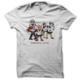 Shirt Horror maids blanc pour homme et femme