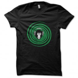 Shirt singe dans son unviers musical noir pour homme et femme