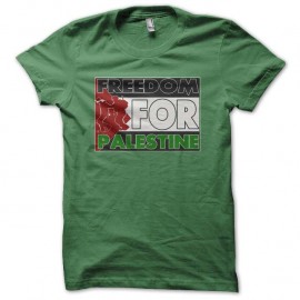 Shirt freedom for palestine vert pour homme et femme