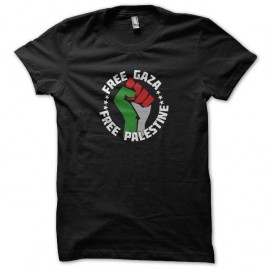 Shirt free palestine noir pour homme et femme
