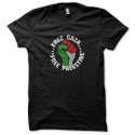 Shirt free palestine noir pour homme et femme