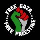 Shirt free palestine noir pour homme et femme